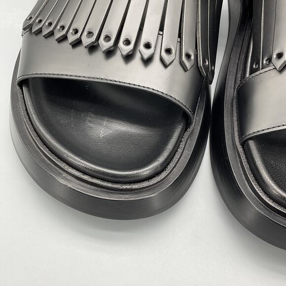 NEW Alexander McQueen Women’s Sunny Slide Sandals Black Size 9.5 - Picture 7 of 11